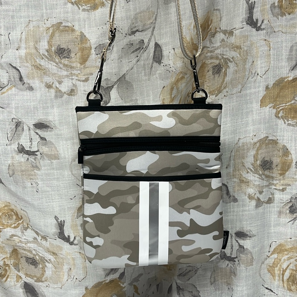 Neoprene Tan Camouflage Crossbody